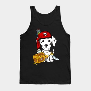 Funny dalmatian is a pirate Tank Top